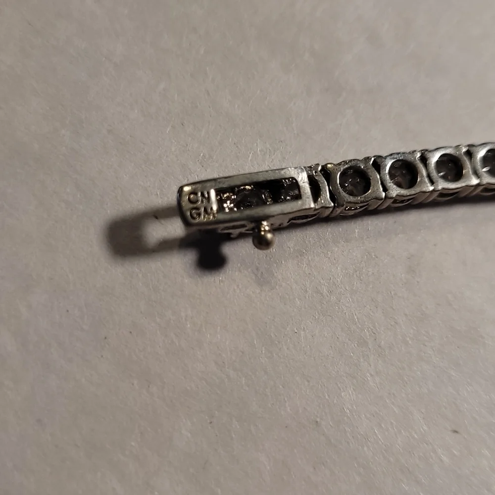 Silvertone Necklace Stamped CN GM